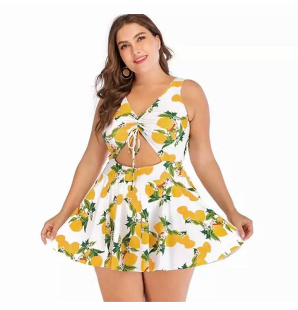 Lemons Plus Size Swimwear Swimsuit