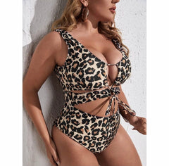 Leopard print Jolly plus size swimsuit