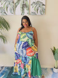 Queen Things Green Back Plus Size Dress