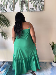Queen Things Green Back Plus Size Dress