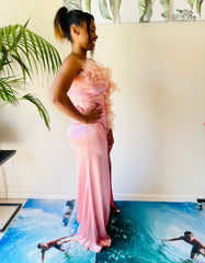 Pink Silky Frances Versatile Occasion Pregnancy Photoshoot Dress