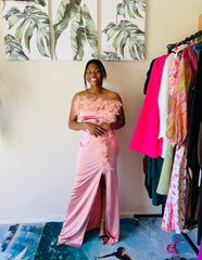 Pink Silky Frances Versatile Occasion Pregnancy Photoshoot Dress