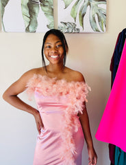 Pink Silky Frances Versatile Occasion Pregnancy Photoshoot Dress