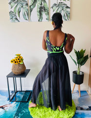 Fire Neon Green Swimsuit Swimwear