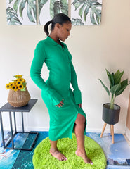 Mademoiselle Warm Buttoned Knit Dress