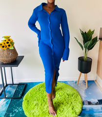 Mademoiselle Warm Buttoned Knit Dress