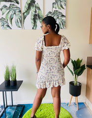 Multi Sleeve Off Floral Dress