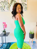 Colorway Ribbed Side Slit Dress for Women