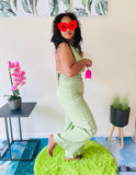 Green Bowtie Halter Jumpsuit