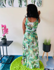 Stigen Green Kaftan Beach Cover Up Swimwear