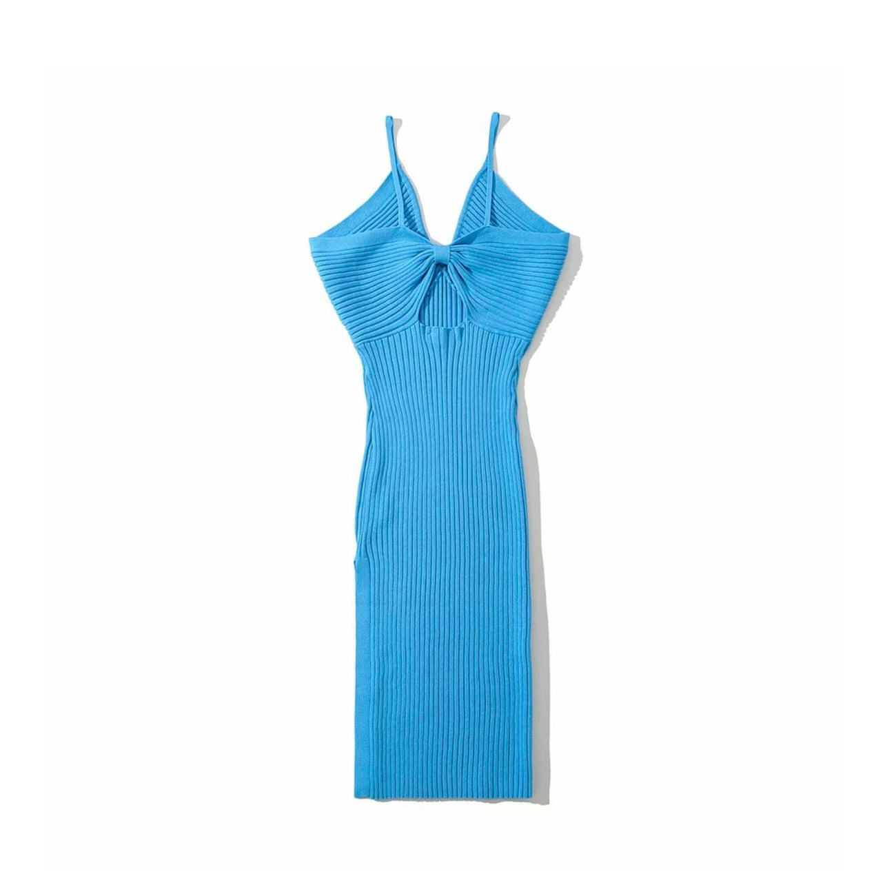 Colorway Ribbed Side Slit Dress for Women