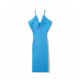 Colorway Ribbed Side Slit Dress for Women