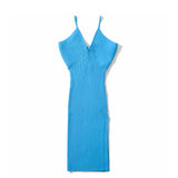 Colorway Ribbed Side Slit Dress for Women