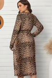 Kono Leopard Print Plus Size Dress