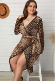 Kono Leopard Print Plus Size Dress