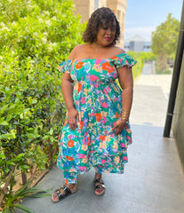 Macy Summer Floral All Size Plus Size Gorgeous Dress