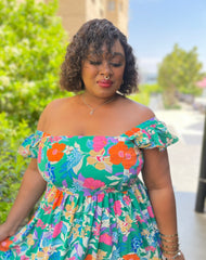 Macy Summer Floral All Size Plus Size Gorgeous Dress