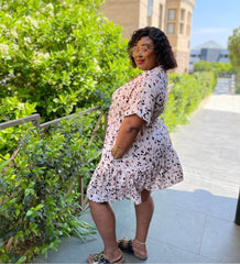 Mila Swiss Summer Plus Size Dress with Pockets for Women