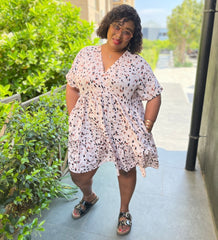 Mila Swiss Summer Plus Size Dress with Pockets for Women