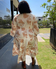 Tamara Summer Print Plus Size Gorgeous Dress with Pockets for women