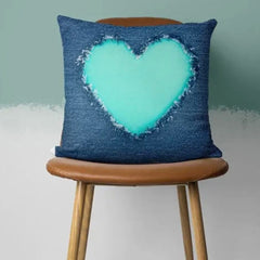 Blue Plush Luxury Continental Scatter Cushion Cover 60cm by 60cm