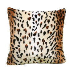 Ian Animal Print Plush Luxury Continental Scatter Cushion Covers 60cm by 60cm