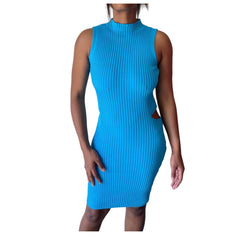 Elena Ribbed Open Sides Winter Dress for women