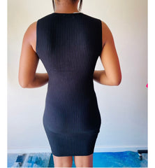 Emilia Ribbed Cross Lace Winter Dress for Women