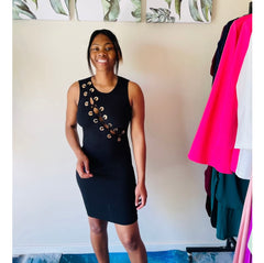 Emilia Ribbed Cross Lace Winter Dress for Women