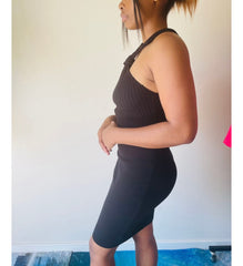 Eileen Front Notch Twist Ribbed Winter Dress for Women