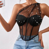 Jocelyn Floral Tank Crop Corset Top Bustier Cami Top