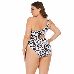 Chrome Black & White Plus Size Swimsuit