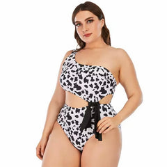 Chrome Black & White Plus Size Swimsuit