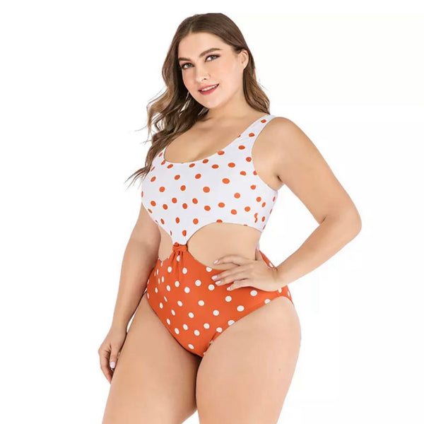 Link Dot Plus Size Swimwear Swimsuit