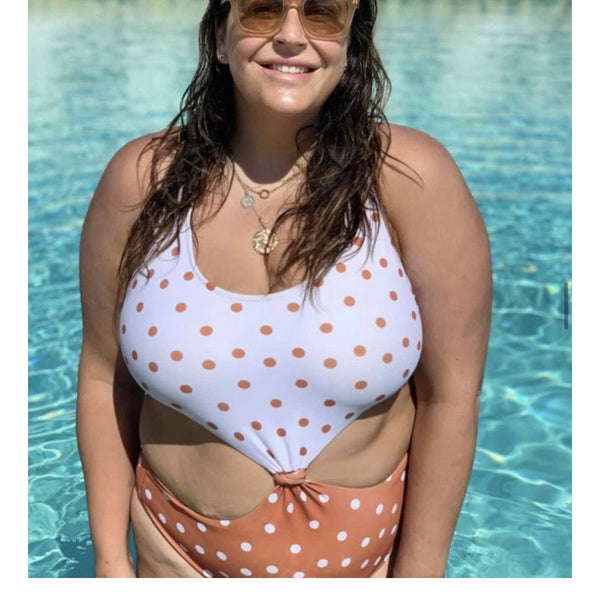 Link Dot Plus Size Swimwear Swimsuit