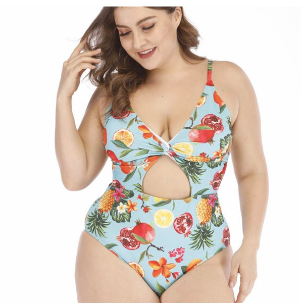 Fruits Mix Plus Size Swimsuit for Women