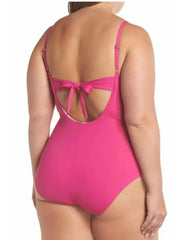 Pink Ruffles Plus Size Swimsuit  Swimwear