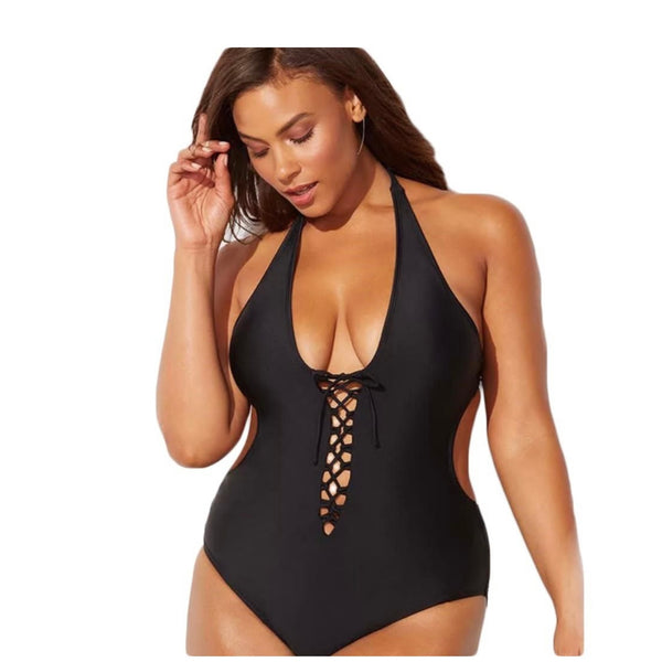 Black Mid String Swimsuit