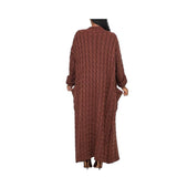 Linda Long Knit Winter Knitted Cardigan with Pockets for Women