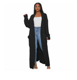 Linda Long Knit Winter Knitted Cardigan with Pockets for Women