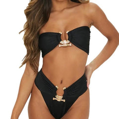 Gabby Buckles Bikini Swimsuit Swimwear Set