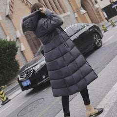 Miss Q Winter Long Bomber Parka Puffer jackets for women