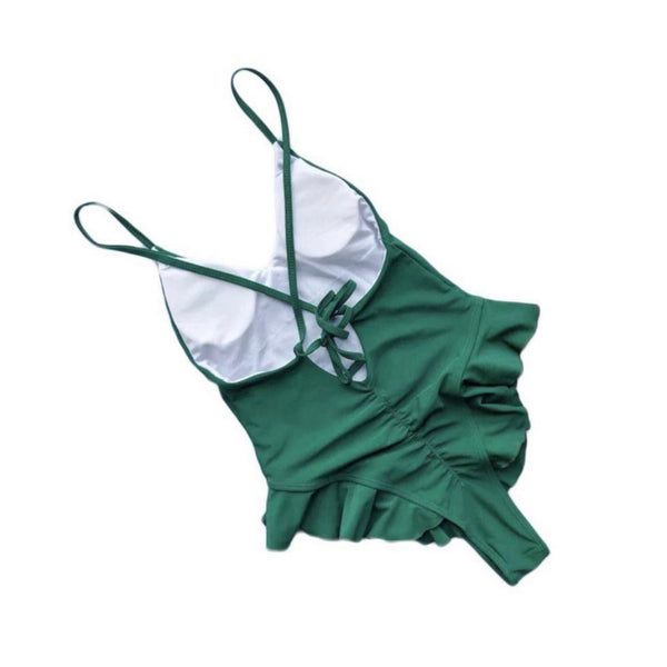Backless Greeny Swimsuit Swimwear