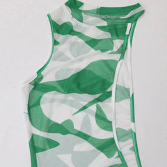 Carina Asymmetrical Green Bikini and Beach Cover Up Set - 3 Piece