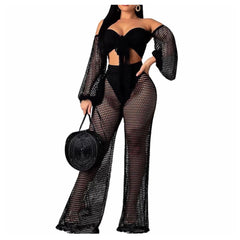 Bella Fishnet Kaftan Beach Cover Up set