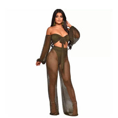 Bella Fishnet Kaftan Beach Cover Up set