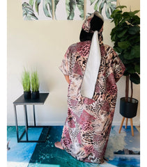 Macy Leopard Luxury Kimono Kaftan swimwear Beach Cover UP