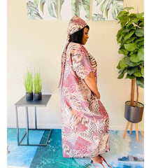 Macy Leopard Luxury Kimono Kaftan swimwear Beach Cover UP