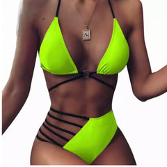 Khloe Strings Attached 2 Piece Bikini Set Swimsuit Swimwear