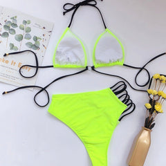 Khloe Strings Attached 2 Piece Bikini Set Swimsuit Swimwear